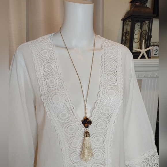 LA BLANCA Coverup, White L - Picture 4 of 14